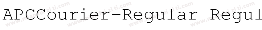 APCCourier-Regular Regular字体转换